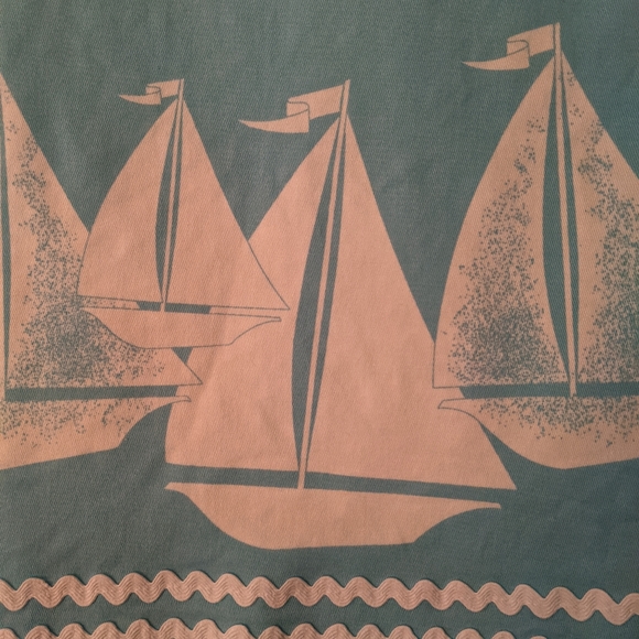 Sailboat skirt 97% cotton Christopher & Banks with ric-rac trim - Picture 2 of 4